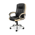 Executive High-Back Office Chair - Black & Beige