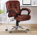 Premium Leatherette Mid-Back Executive Office Chair