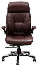 Brown Mid-Back Executive Chair - Tan PU Leather