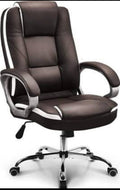 Black Mid-Back Office Chair - Quilted PU Leather