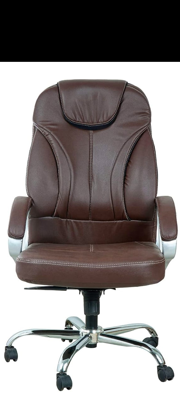 Dark Brown High-Back Executive Chair - PU Leather