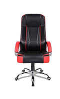 Tan High-Back Executive Chair - Loop Armrest PU Leather