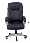 Black High-Back Executive Chair - Silver Star Base