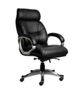 Brown Mid-Back Office Chair - Chrome Base